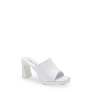 Jeffrey Campbell 'Caviar' White Platform Slide Sandal Size 8.5